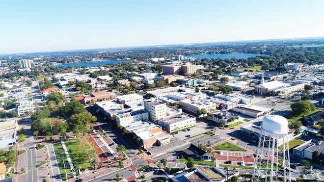 Aerial view of Winter Haven, FL