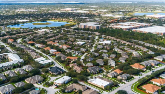 Aerial view of Lakeland, FL