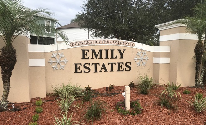 Emily Estates Community sign