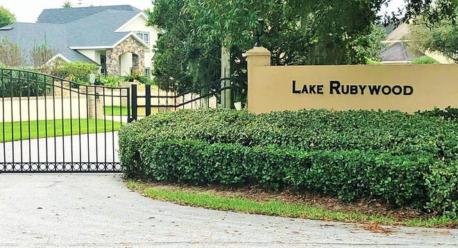 Lake Rubywood Gated Entrance and Community Sign