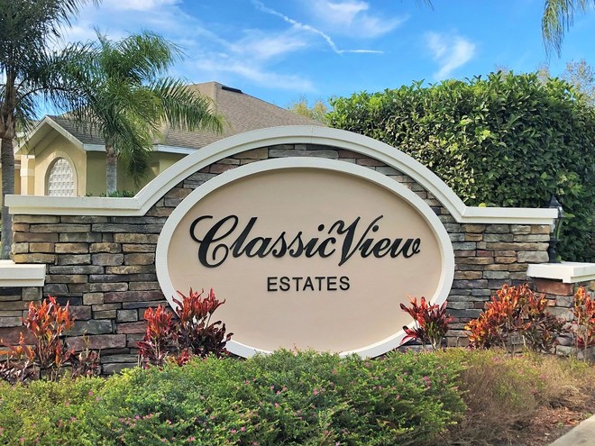Classic View Estates Community Sign