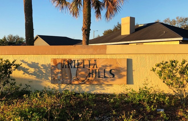 Arietta Hills Community Entrance Sign