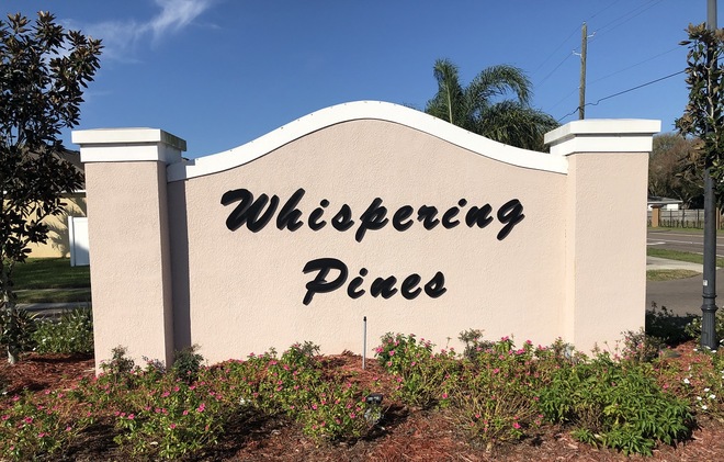 Whispering Pines Community Sign