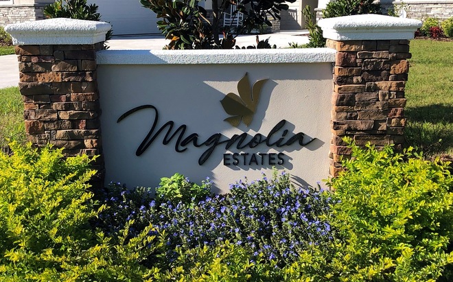 Magnolia Estates Community Sign